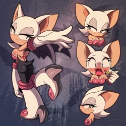 Size: 1000x1000 | Tagged: safe, artist:wildblur, rouge the bat, rouge's heart top