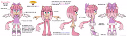 Size: 2048x582 | Tagged: safe, artist:emthimofnight, oc, oc:camellia the cat, cat, 2024, english text, fankid, magical lesbian spawn, parent:amy, parent:blaze, parents:blazamy, reference sheet, simple background, smile, solo, t-pose, white background