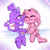 Size: 1500x1500 | Tagged: safe, artist:eon-astra, amy rose, blaze the cat, cat, hedgehog, 2024, amy x blaze, amy's halterneck dress, blaze's tailcoat, cute, duo, eyes closed, female, females only, flower in hair, holding hands, legs crossed, lesbian, shipping, sitting