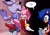 Size: 4096x2866 | Tagged: suggestive, artist:xao_art, amy rose, blaze the cat, sonic the hedgehog, cat, hedgehog, 2024, amy x blaze, english text, female, lesbian, looking at viewer, male, shipping, speech bubble, trio