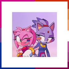 Size: 225x225 | Tagged: safe, amy rose, blaze the cat, amy x blaze, bad quality, bisexual pride, duo, edit, icon, lesbian, lesbian pride, pride, pride flag, shipping