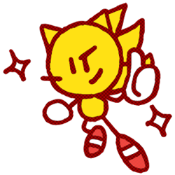 Size: 300x300 | Tagged: safe, editor:editingwonderland, sonic the hedgehog, super sonic, edit, icon, simple background, solo, sparkles, stick arms, stick legs, super form, transparent background