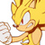 Size: 300x300 | Tagged: safe, editor:editingwonderland, sonic the hedgehog, super sonic, edit, icon, simple background, solo, super form, transparent background, transparent edit