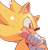Size: 300x300 | Tagged: safe, editor:editingwonderland, sonic the hedgehog, super sonic, edit, icon, simple background, solo, super form, transparent background, transparent edit