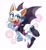 Size: 1880x2048 | Tagged: safe, artist:thatbirdguy_, rouge the bat, mouth open, pointing, smile