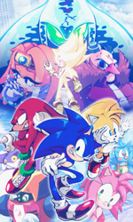 Size: 1871x3127 | Tagged: safe, artist:nanobutts, amy rose, big the cat, chaos, e-102 gamma, flicky, knuckles the echidna, miles "tails" prower, robotnik, sonic the hedgehog, super sonic, tikal, sonic adventure, super form