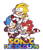 Size: 900x1042 | Tagged: safe, artist:samandfuzzy, sonic the hedgehog, brothers, classic sonic, classic sonic (universe), segasonic bros, siblings, simple background, trio, white background