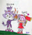 Size: 468x503 | Tagged: safe, artist:amethyst26, amy rose, blaze the cat, cat, hedgehog, 2010, amy x blaze, amy's halterneck dress, blaze's tailcoat, cute, dress, female, females only, fire, flame, hammer, heart, lesbian, one eye closed, piko piko hammer, shipping, traditional media