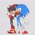 Size: 1260x1260 | Tagged: safe, artist:gunstellations, shadow the hedgehog, sonic the hedgehog, arms folded, cute, duo, frown, gay, grey background, lidded eyes, looking at viewer, mouth open, shadow x sonic, shipping, signature, simple background, smile, sonic boom (tv), standing