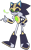 Size: 1190x1908 | Tagged: dead source, safe, artist:deadnightguard, shard the metal, black sclera, glowing eyes, looking at viewer, simple background, smile, solo, standing on one leg, star (symbol), transparent background, wink