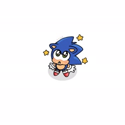 Size: 2048x2048 | Tagged: safe, artist:exestarnic, sonic the hedgehog, 2024, blushing, cute, looking up, shadow (lighting), simple background, small, solo, sonabetes, standing, star (symbol), white background