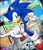Size: 1781x2048 | Tagged: safe, artist:7_0cc_nanashi, sonic the hedgehog, 2024, abstract background, character name, looking at viewer, outline, reaching towards the viewer, smile, smiling at viewer, solo, text, white outline