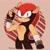 Size: 1205x1205 | Tagged: dead source, safe, artist:mingkeuuyu, mighty the armadillo, abstract background, bandage, fingerless gloves, looking at viewer, smile, solo