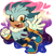 Size: 1500x1500 | Tagged: safe, artist:frostiios, silver the hedgehog, 2024, flying, genderfluid, genderfluid pride, heart, looking at viewer, outline, pride, psychokinesis, simple background, smile, solo, solo genderfluid, sparkles, white background