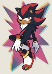 Size: 1443x2048 | Tagged: safe, artist:sumireart, shadow the hedgehog, 2024, cute, ear fluff, frown, looking at viewer, shadowbetes, solo