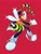 Size: 1536x2048 | Tagged: safe, artist:tokiwa757, charmy bee, bee, 2024, alternate outfit, looking at viewer, looking back, looking back at viewer, male, red background, shine, simple background, smile, solo