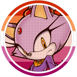 Size: 2048x2048 | Tagged: safe, blaze the cat, 2024, anonymous artist, edit, frown, icon, lesbian, lesbian pride, looking at viewer, pride, pride flag, simple background, solo, transparent background