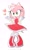 Size: 1248x2048 | Tagged: safe, artist:tamjeong_sonic, amy rose, 2024, amybetes, blushing, clenched fists, cute, heart, heart tongue, looking offscreen, mouth open, simple background, smile, solo, standing, white background