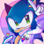Size: 768x768 | Tagged: safe, artist:lm-tomatito, sonic the hedgehog, 2024, bisexual, bisexual pride, demisexual, demisexual pride, gay pride, heart, jacket, looking at viewer, nonbinary, nonbinary pride, pointing, pride, smile, solo, watermark