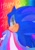 Size: 1451x2048 | Tagged: safe, artist:miko_sonic, sonic the hedgehog, 2024, bisexual pride, blushing, english text, face paint, flag, gay pride, gradient background, heart, holding something, looking at viewer, looking back, looking back at viewer, pride, pride flag, smile, solo, trans pride