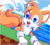 Size: 1165x1048 | Tagged: safe, artist:twinkleember, miles "tails" prower, green hill zone, cute, looking at viewer, mouth open, smile, tailabetes