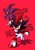 Size: 1447x2048 | Tagged: safe, artist:klaudia96art, black doom, shadow the hedgehog, sonic x shadow generations, character name, doom's eye, duo, frown, looking at viewer, red background, shadow (lighting), simple background, skating