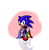 Size: 1622x1651 | Tagged: safe, artist:ezequielexe, sonic the hedgehog, cape, classic sonic, classic sonic (universe), gay pride, looking at viewer, pride, pride flag, redraw, signature, simple background, smile, solo, standing, thumbs up, trans pride, white background