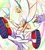 Size: 1080x1200 | Tagged: safe, artist:leaf--storm, sonic the hedgehog, abstract background, arms out, hyper form, hyper sonic, looking at viewer, posing, reaching towards the viewer, smile, smiling at viewer, solo, treads, wink, winking at viewer