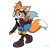 Size: 2048x2048 | Tagged: safe, artist:taeko, miles "tails" prower, 2024, aviator jacket, goggles, looking at viewer, mobius.social exclusive, pride month, signature, simple background, skirt, smile, solo, stockings, trans female, trans girl tails, transgender, transparent background, v sign