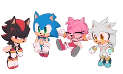 Size: 1840x1110 | Tagged: safe, artist:toonsite, amy rose, shadow the hedgehog, silver the hedgehog, sonic the hedgehog