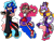 Size: 2048x1536 | Tagged: safe, artist:spicychimera, amy rose, blaze the cat, metal sonic, 2024, amy x blaze, amy x blaze x metal sonic, bisexual, bisexual pride, lesbian, lesbian pride, looking at viewer, metamy, polyamory, pride, robot, shipping, simple background, smile, trans female, trans pride, transgender, transparent background, trio