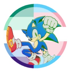 Size: 1280x1280 | Tagged: safe, artist:mochilly, sonic the hedgehog, edit, icon, mlm pride, simple background, solo, trans pride, white background