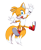 Size: 2048x2483 | Tagged: safe, artist:pencilsponyforge, miles "tails" prower, 2024, alternate shoes, looking at viewer, mid-air, mouth open, simple background, smile, solo, transparent background, treads, waving, wink