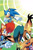 Size: 695x1050 | Tagged: safe, artist:lamar wells, artist:matt herms, nicole the hololynx, sally acorn, sonic the hedgehog, chipmunk, hedgehog, female, hololynx, male, official artwork, trio