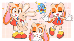 Size: 1431x801 | Tagged: safe, artist:4622j, cheese (chao), cream the rabbit