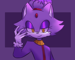 Size: 1000x800 | Tagged: safe, artist:emoiluravioli, blaze the cat, 2024, lidded eyes, looking at viewer, smile, solo