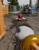 Size: 733x935 | Tagged: safe, artist:tweetyboi15, amy rose, knuckles the echidna, 2024, 3d, clenched fist, duo, eyes closed, female, fence, lying down, male, outdoors, photographic background, pov, punching, tree