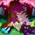 Size: 2048x2048 | Tagged: dead source, safe, artist:kkskfkgkwo72944, espio the chameleon, silver the hedgehog, 2024, abstract background, blushing, cherry blossom tree, cute, dawww, daytime, duo, espibetes, eyes closed, gay, grass, hand on another's face, lying on them, outdoors, shipping, silvabetes, silvio, sitting, under a tree