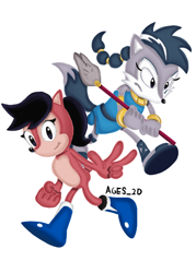 Size: 400x560 | Tagged: safe, artist:ages_2d, lupe the wolf, sally acorn