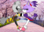 Size: 1136x851 | Tagged: safe, artist:eddiestrickland18, blaze the cat, tangle the lemur, 2022, blazebetes, cute, duo, duo female, eyes closed, female, flat colors, holding hands, lesbian, noses are touching, photographic background, shipping, side view, smile, tangabetes, tanglaze