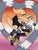 Size: 1536x2048 | Tagged: safe, artist:nullofthev0id, tangle the lemur, whisper the wolf, 2024, duo, eyes closed, falling, gradient background, heart tail, holding each other, holding hands, lesbian, lesbian pride, lesbian tangle, lesbian whisper, lidded eyes, looking at them, mouth open, one fang, pride, pride flag background, shipping, signature, smile, tangle x whisper