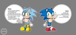 Size: 1280x601 | Tagged: safe, artist:ablugreen, nicky, sonic the hedgehog