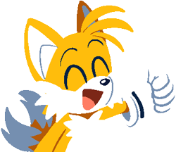 Size: 365x316 | Tagged: safe, artist:frostiios, miles "tails" prower, cute, emoji, eyes closed, lineless, mouth open, redraw, simple background, smile, solo, thumbs up, transparent background