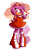 Size: 2088x3000 | Tagged: safe, artist:chaobucks, amy rose, 2022, amybetes, cute, heart, lesbian, lesbian amy, lesbian pride, looking at viewer, pride, simple background, smile, sparkles, standing, transparent background, wink