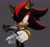 Size: 1861x1747 | Tagged: dead source, safe, artist:ladylunanova, shadow the hedgehog, 2024, 3d, grey background, gun, holding something, looking ahead, simple background, smile, solo, standing