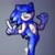 Size: 2048x2048 | Tagged: safe, artist:henrickliveson, sonic the hedgehog, 2022, gradient background, heart chest, looking at viewer, mouth open, one eye closed, one fang, pointing, smile, solo, standing, top surgery scars, trans male, transgender