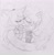 Size: 2022x2048 | Tagged: safe, artist:sonicrelated, tangle the lemur, whisper the wolf, lemur, wolf, 2022, 2024, blushing, duo, eyes closed, female, holding each other, kiss, kiss on lips, lesbian, line art, pencilwork, shipping, standing, tangle x whisper, traditional media, wrapped in tail
