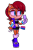 Size: 800x1200 | Tagged: safe, artist:reinadecorazonez, sally acorn, 2020, bisexual, bisexual pride, hand on hip, holding something, looking offscreen, pride, pride flag, simple background, smile, solo, standing, transparent background