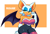Size: 1216x832 | Tagged: suggestive, ai art, artist:novelai, rouge the bat, abstract background, busty rouge, character name, cleavage, looking at viewer, prompter:mullon, rouge's heart top, smile, solo, standing