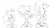 Size: 3840x2160 | Tagged: safe, artist:justin61894350, knuckles the echidna, miles "tails" prower, sonic the hedgehog, echidna, fox, hedgehog, 2024, classic knuckles, classic sonic, classic sonic (universe), classic tails, frown, full body, greyscale, male, monochrome, simple background, sketch, smile, standing, team sonic, trio, white background